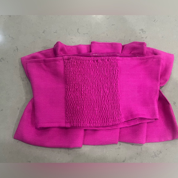 Glam Fuchsia Ruched Top - Picture 2 of 4